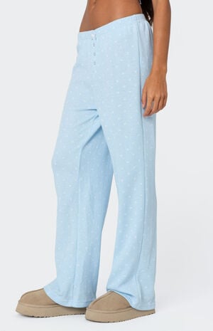 Petal Printed Waffle Pants image number 3