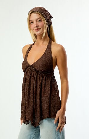 Ivy Lace Halter Tunic Top image number 3