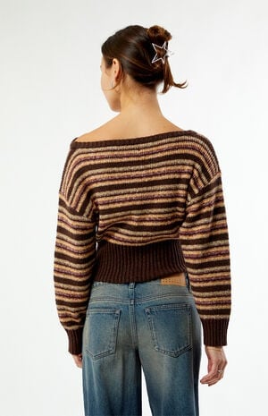 Cosette Ribbed Off-The-Shoulder Sweater image number 5