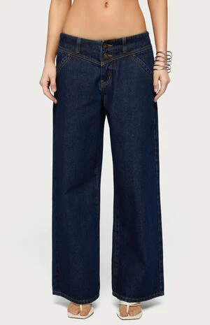 Petite Meredith Low Rise Wide Leg Jeans image number 1