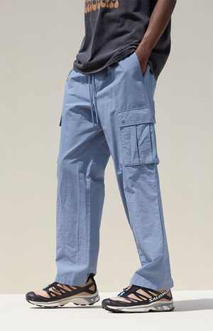 Blue Baggy Cargo Pants image number 2