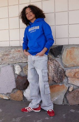 Gray Baggy Cargo Jeans