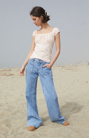 Pink Casey Ruched Top image number 4