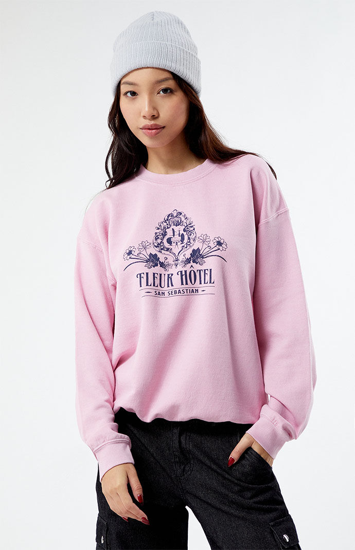 トップス ABCD FLEURS original logo crewneck sweat ABCD FLEURS logo crewneck sweatshirt