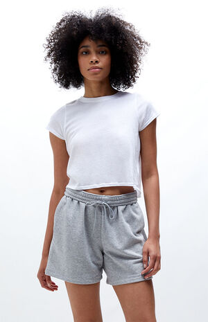 Heather Grey Essential Sweat Shorts image number 1