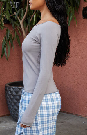 Light Gray Bonnie Long Sleeve Top image number 2