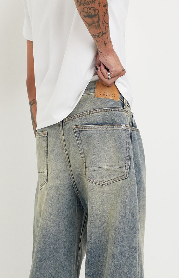 Pacsun Blake Extreme Baggy Jeans Medium Blue Light Wash