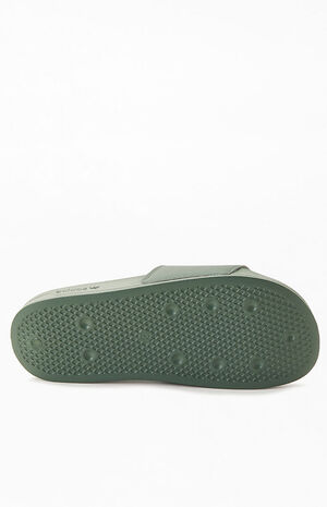 Women's Green Adilette Lite Slide Sandals image number 4