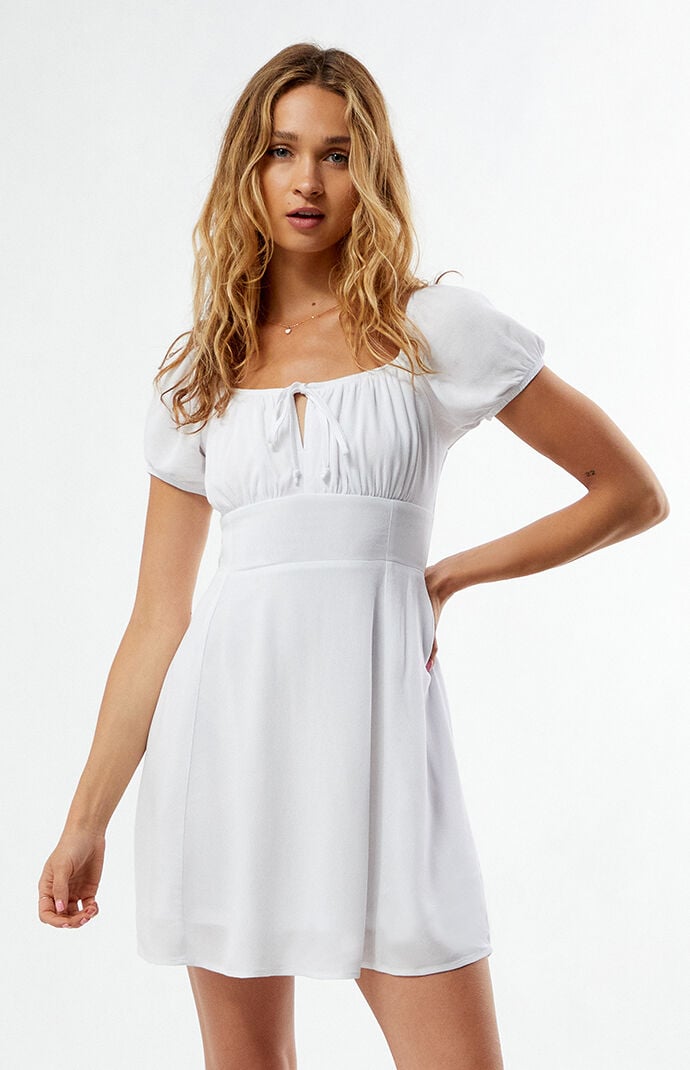 LA Hearts Tie Front Mini Dress