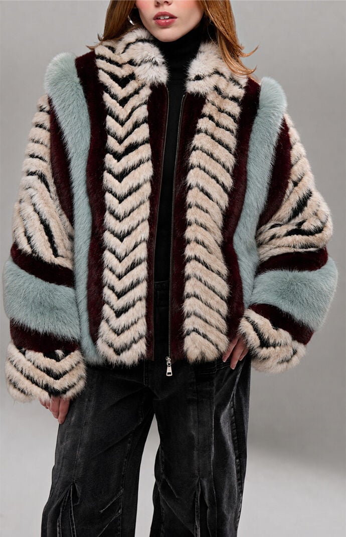 AZALEA WANG Inez Faux Fur Jacket
