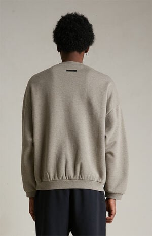 Heather Grey University Fleece Crew Neck Sweatshirt image number 4