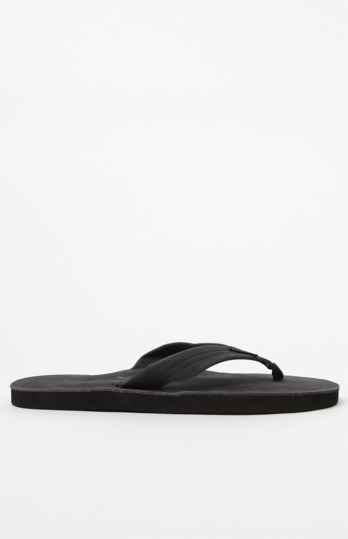Premier Single Layer Black Flip Flops