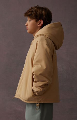ESSENTIALS Sand Full Zip Hoodie image number 3