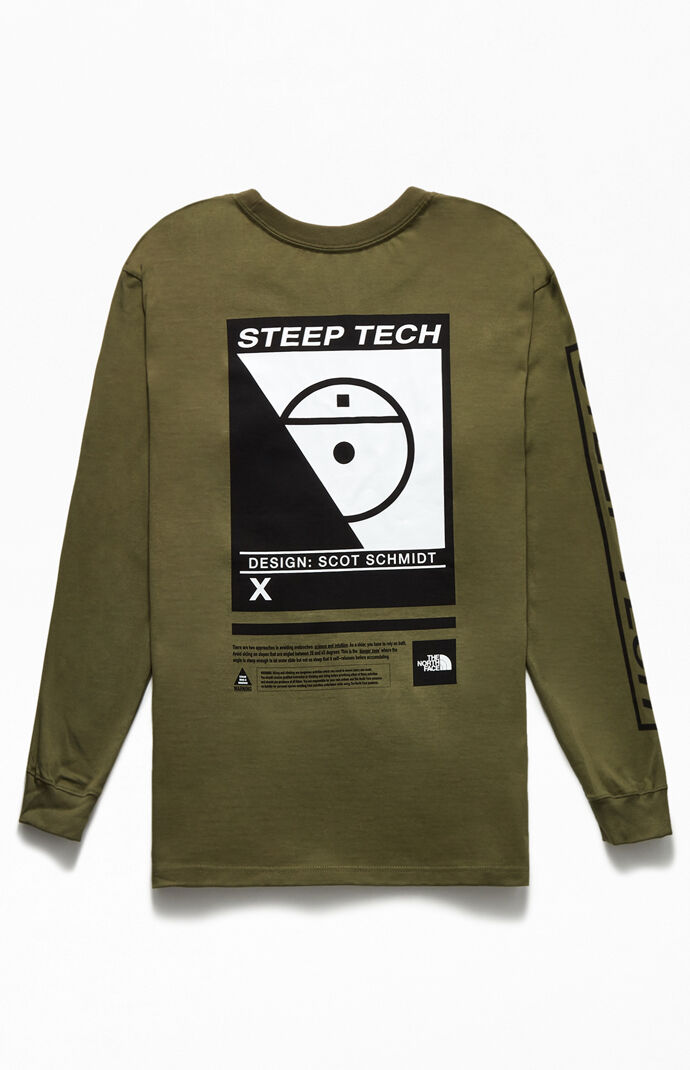 Olive Steep Tech Logo Long Sleeve T-Shirt
