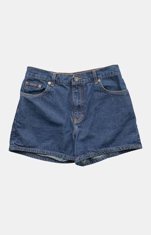 2000s Y2K Low Rise Dark Indigo Micro Jean Shorts image number 1