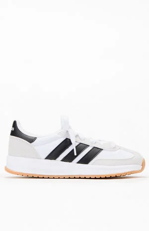 Kids White & Black Run 70s 2.0 Shoes image number 1