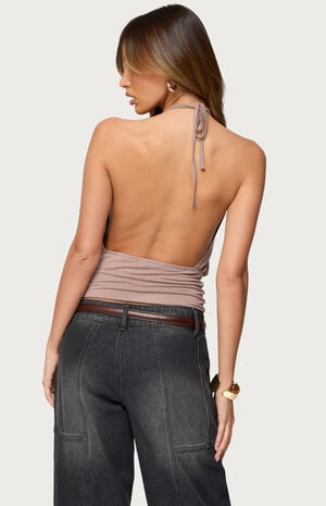 Donya Backless Halter Top image number 3