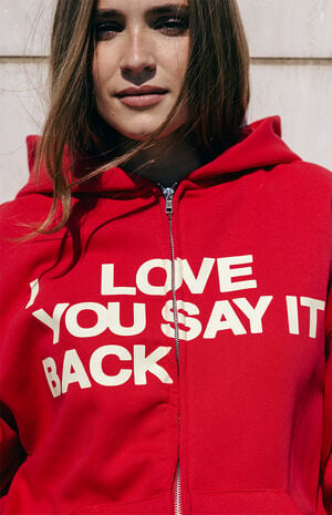 Ways To Say ILY Zip Up Hoodie image number 4