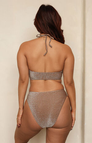 Seashore High Waisted Cheeky Bikini Bottom image number 3