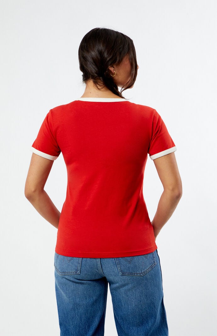 SUPERSUB ♥ Wonderworld Ringer Short Sleeve T-shirt MUSINSA | SUPERSUB Wonderworld Ringer Short Sleeve T-shirt-Olive
