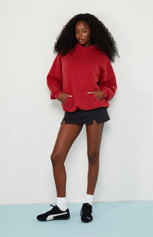 Red Core Washed Pullover Hoodie image number 1
