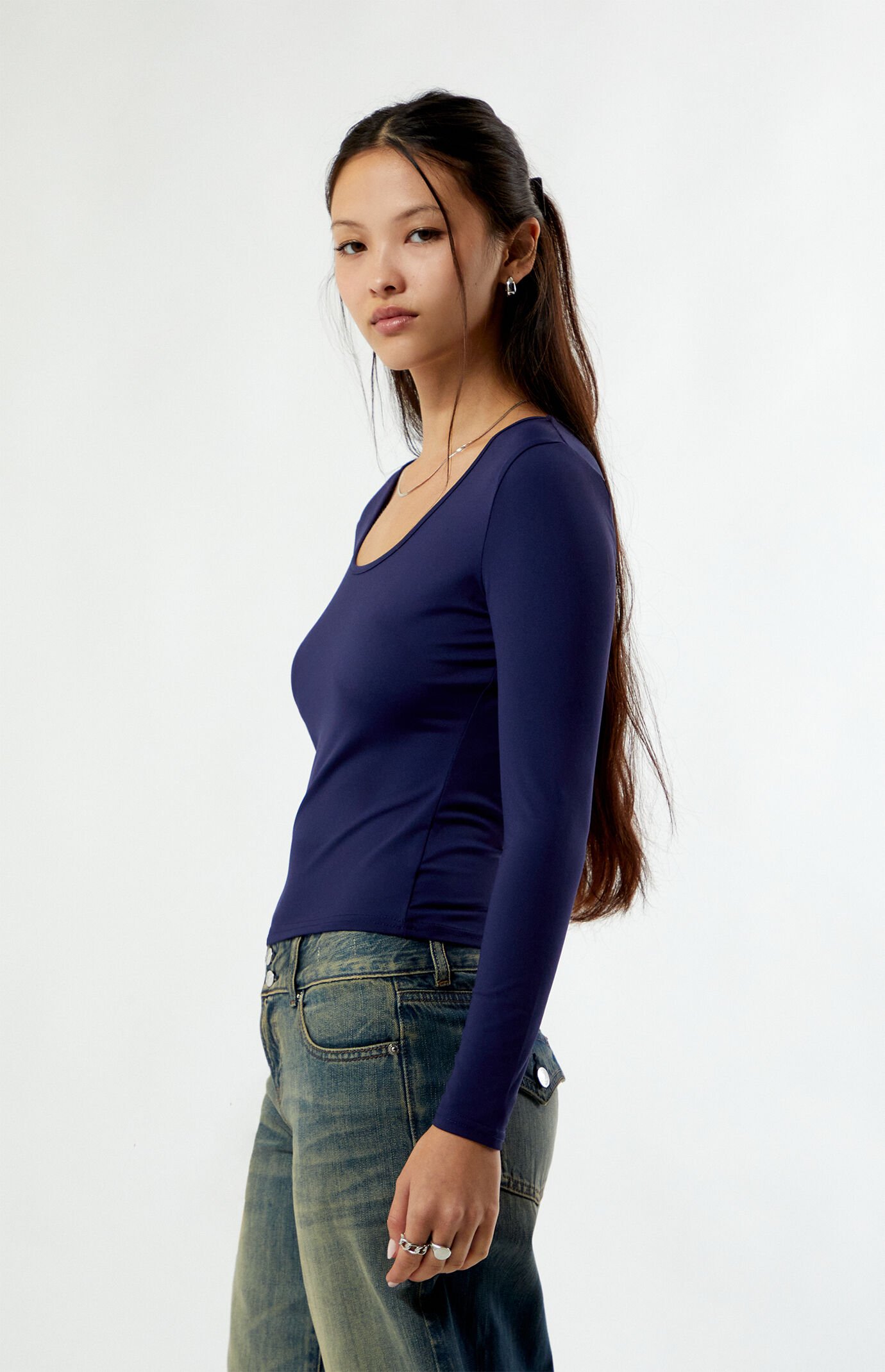 Your Favorite Demi Scoop Neck Long Sleeve Top