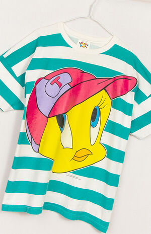 Upcycled Tweet Striped T-Shirt image number 2