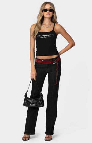 Fall in Love Rhinestone Tank Top image number 2