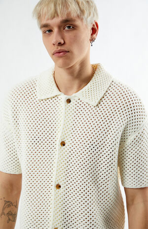 Spence Open Knit Camp Shirt image number 2