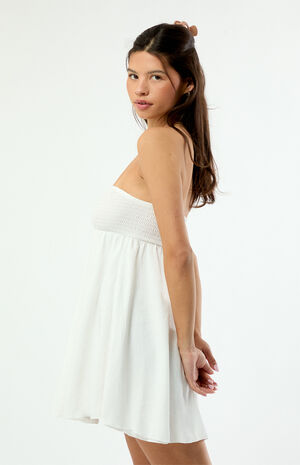 Clara Smocked Strapless Mini Dress image number 3