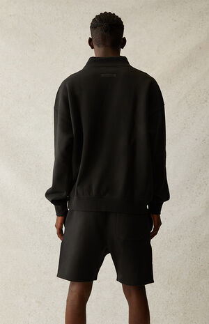 Black Mock Neck Sweatshirt image number 4