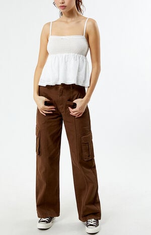 Ruched Bow Tie Babydoll Top image number 2