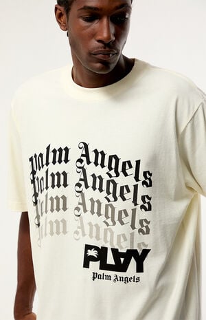 Cream Typographic Relaxed Boxy T-Shirt image number 2