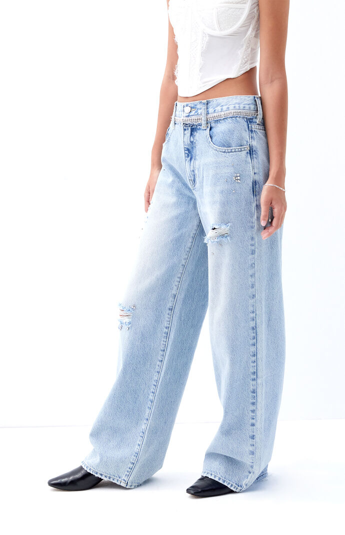 デニム・ジーパン GOLDEN  MELODY BOYFRIEND JEANS セール】前ZIPセンターシームデニムパンツ（デニムパンツ