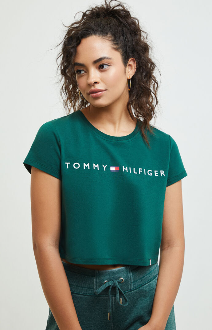 tommy hilfiger crop tee