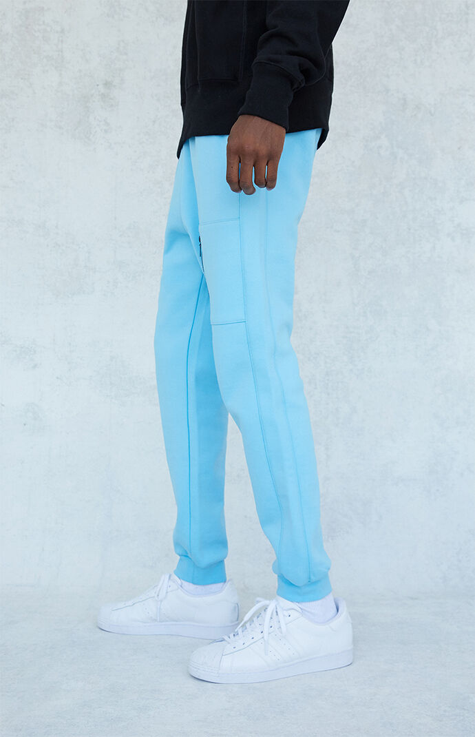 Royal Blue Zip Cargo Fleece Sweatpants
