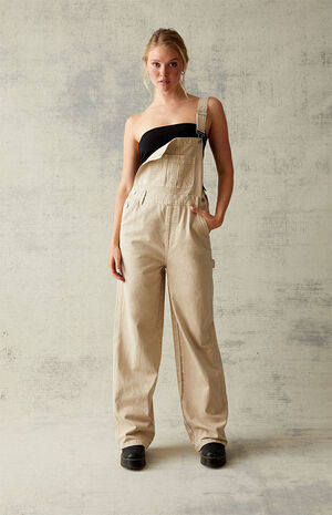 Sand Denim Overalls image number 6