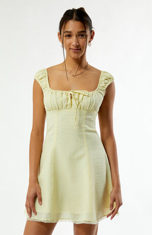 Maggie Tie Front Ruched Mini Dress image number 3