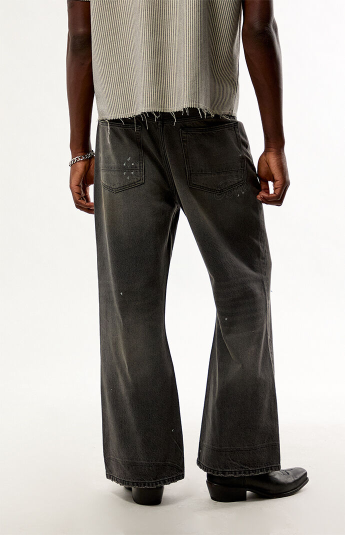 FORD Black Ripped Baggy Bootcut Jeans | Pacsun