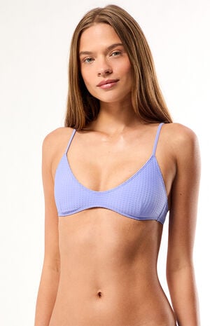 Purple Jessie Pique Bralette Bikini Top image number 3