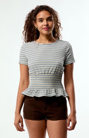 Striped Sea Short Sleeve Top image number 1
