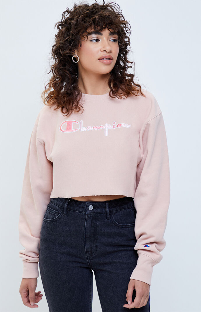 Champion cropped crew neck best sale