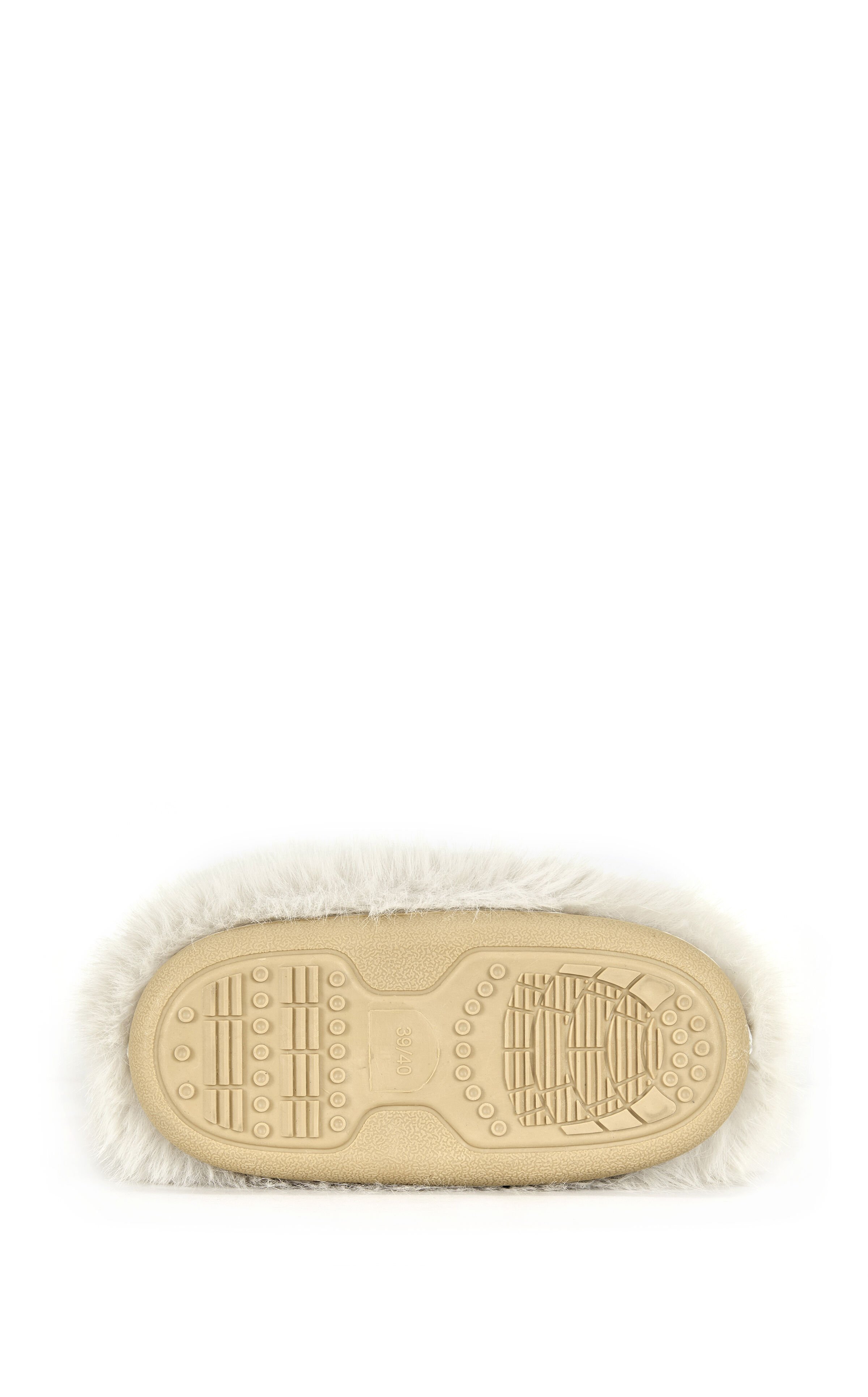 AZALEA WANG Women's Dipa Ivory Faux Fur Booties