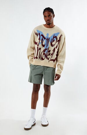 City Of Angels Cropped Destroyed Sweater image number 4