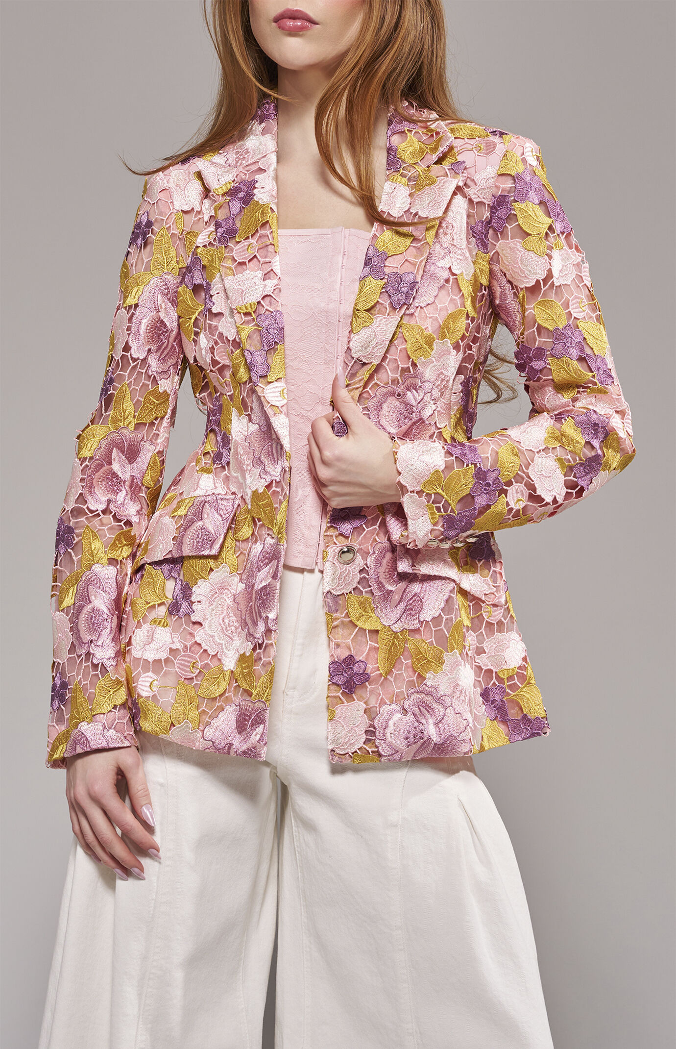 AZALEA WANG Thalena Floral Blazer