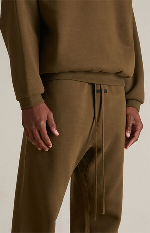 Olive Fleece Sweatpants image number 5