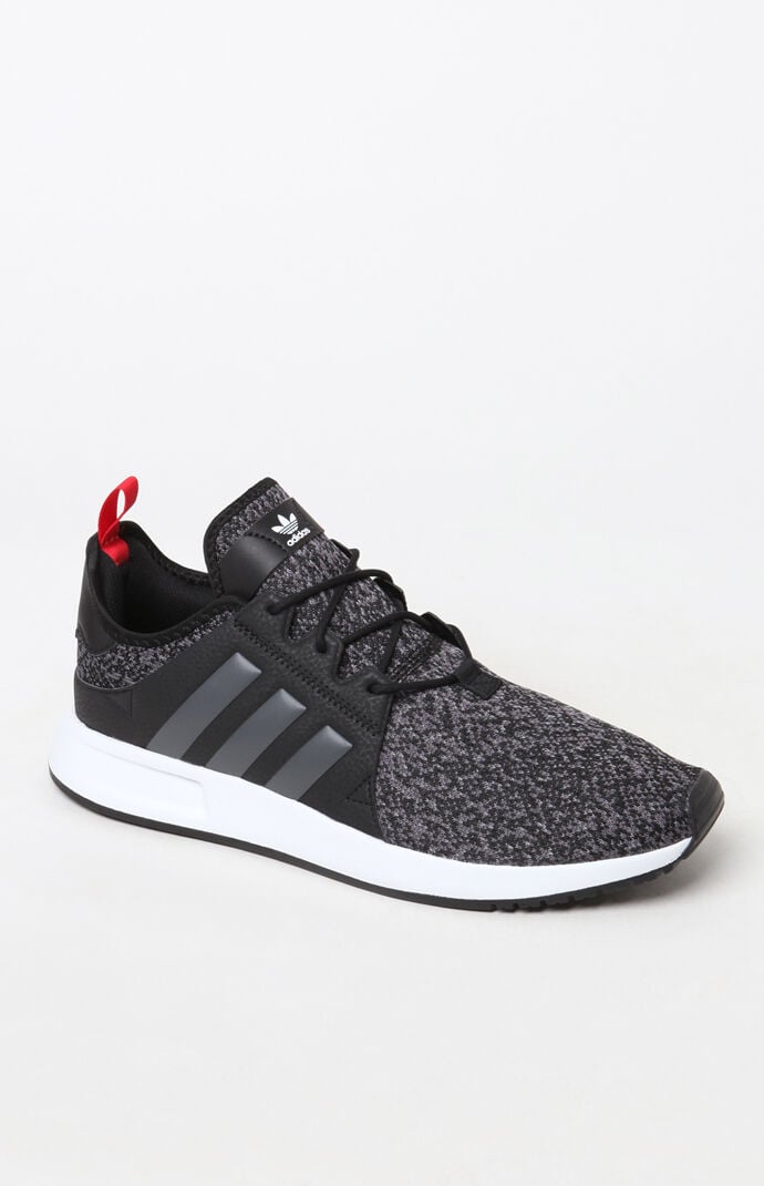 adidas x_ plr knit black & gray shoes