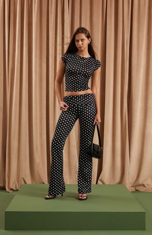 Polka Dot Flare Pants