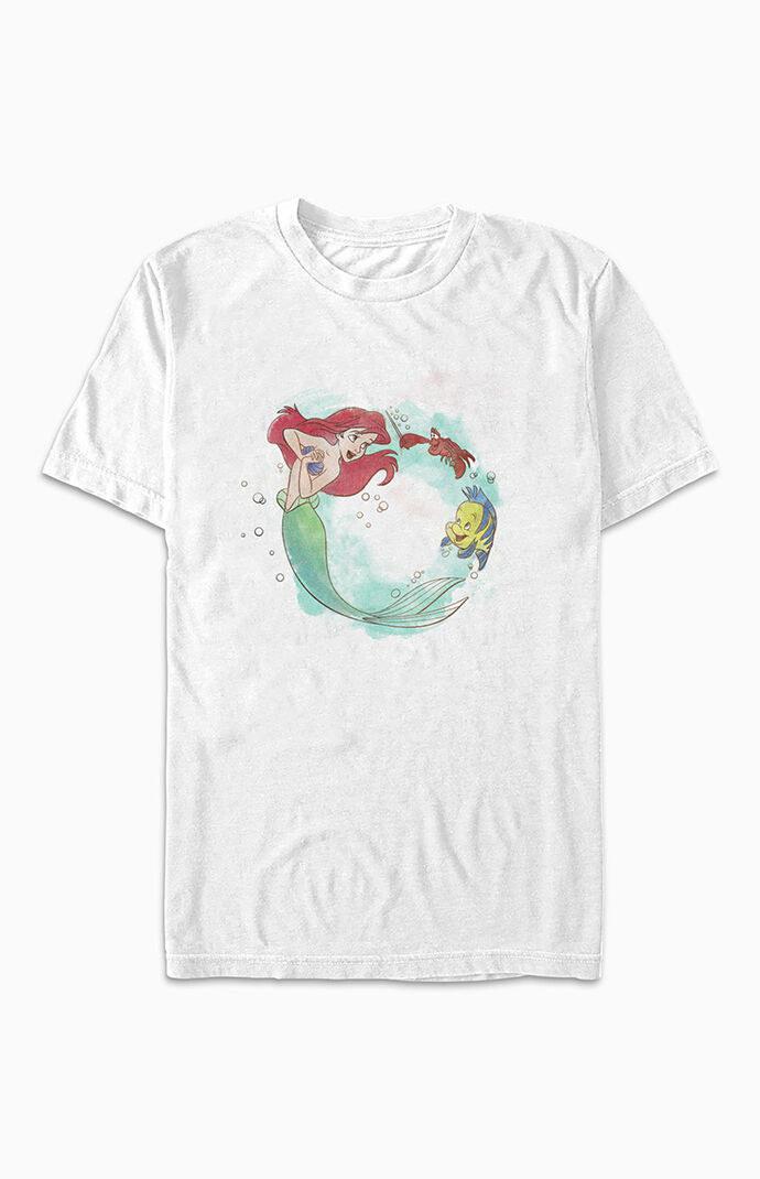 Women's The Little Mermaid T-Shirt In White - Size 2XL