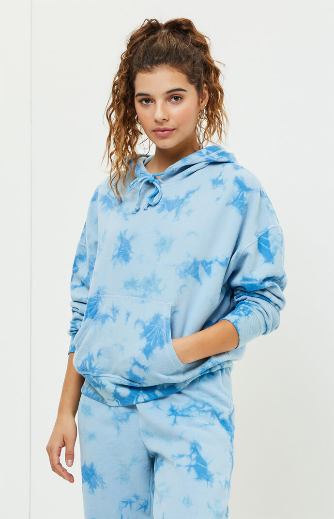 faded blue hoodie